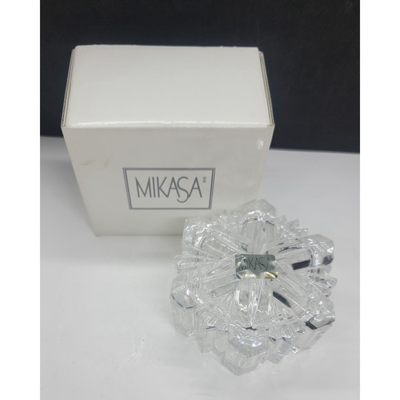 Mikasa Other - Crystal MIKASA NATURE'S SONG Snowflake Lidded Trinket Box - Made in Germany